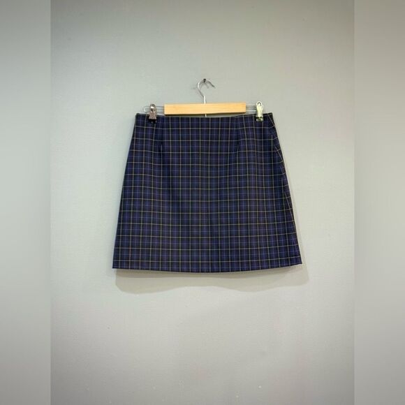 Blue Theory Plaid Mini Skirt Size 6 - Picture 4 of 6